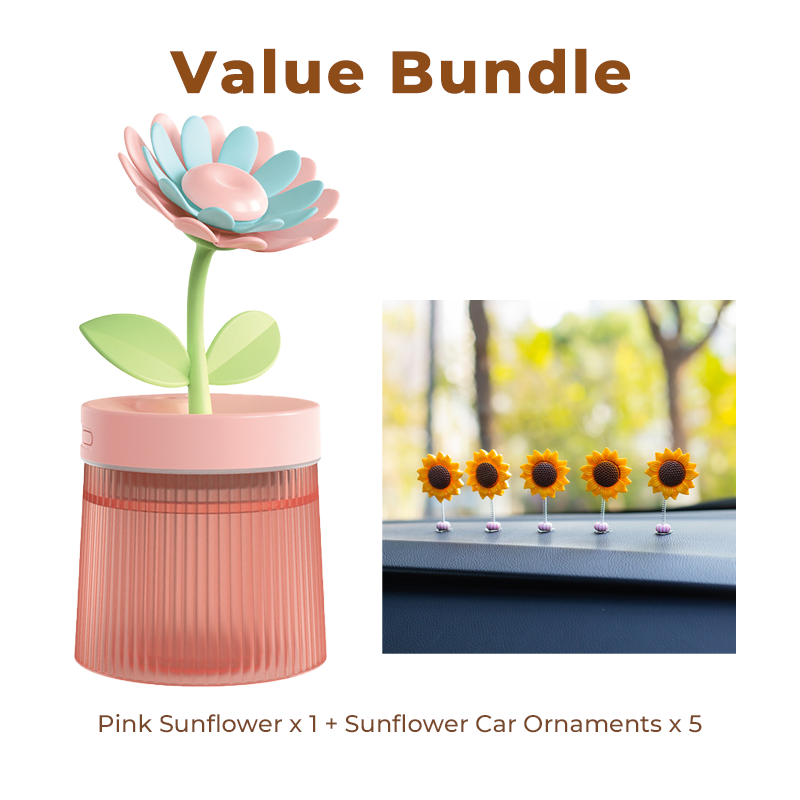 🌸 Customize Your Mist & Mood 💐 Flower Humidifier with Dual Spray Modes & 7-Color Night Light 💦
