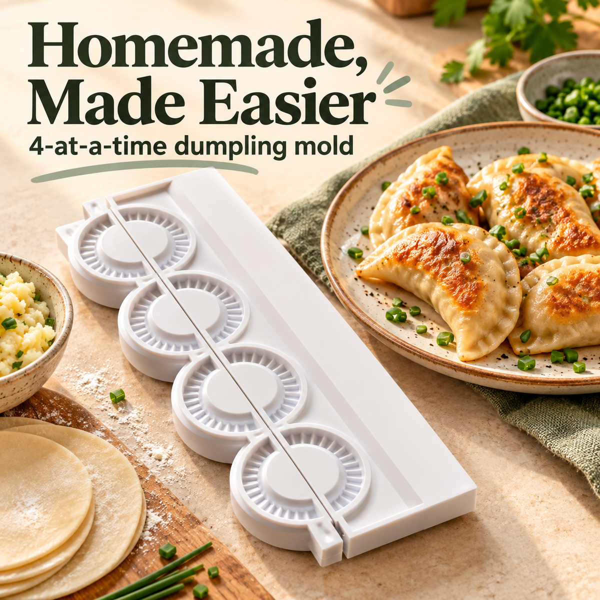 PIEROGIES Dumpling Maker – Kitchen Dumpling Mold & Water Dumpling Press