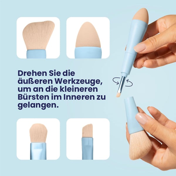 Multifunctional 4 in 1 Makeup Brush