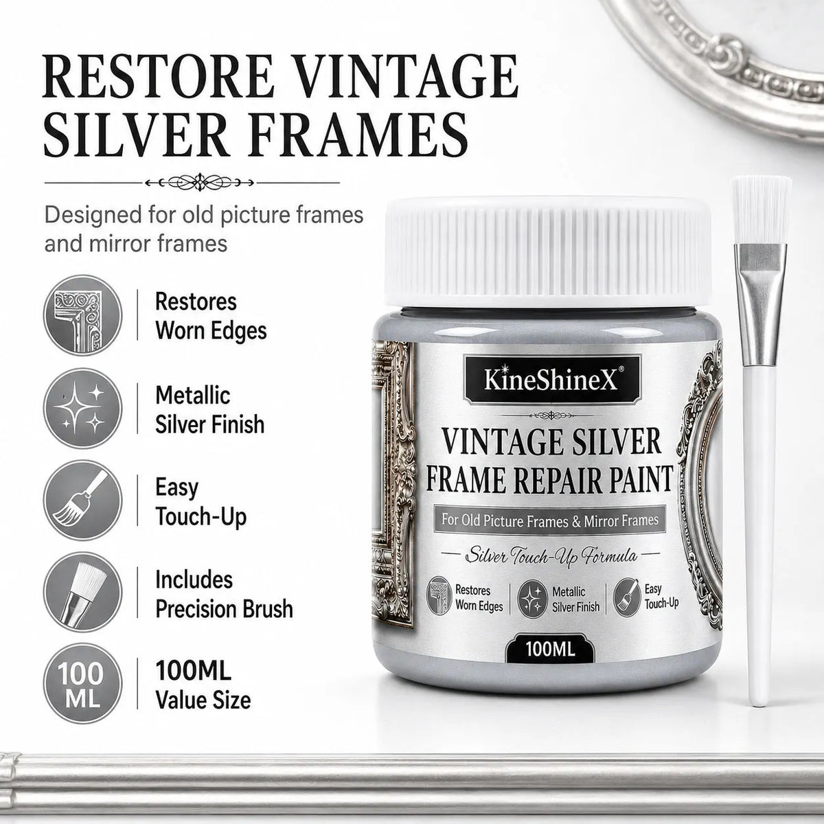 ✨🖌️50% OFF NOW! Metallic Gold Refinishing Repair Paste – Gold Touch-Up Paint Paste, Restore Faded Frames, Furniture & Decor, Brilliant Shiny Metallic Finish