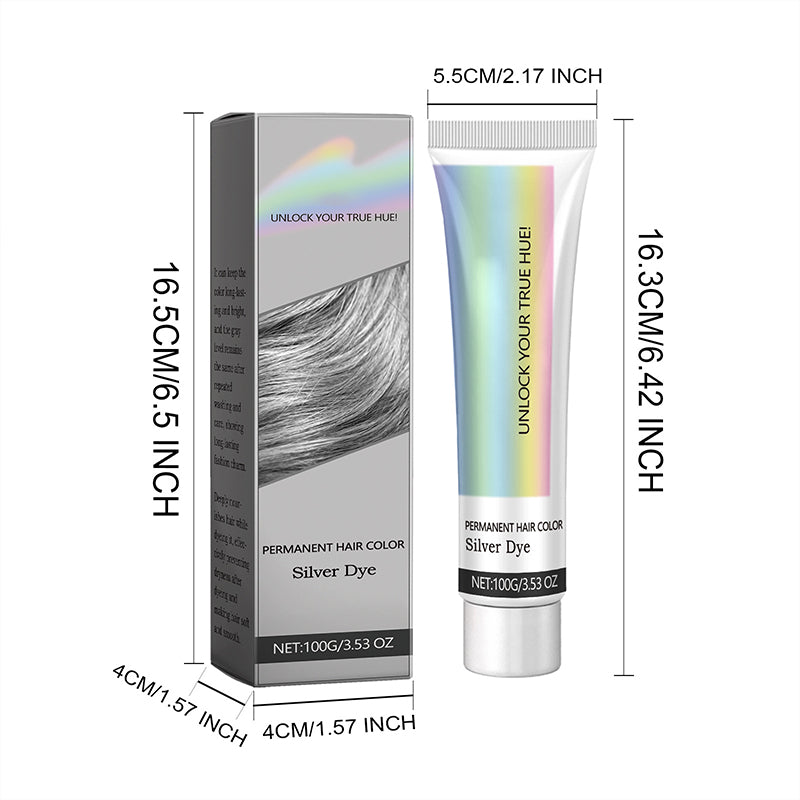 2-in-1 Silver Hair Dye with Natural Essence Extract