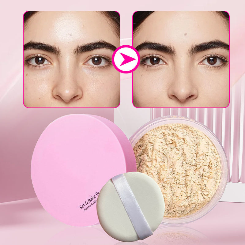 💖Hot Sale 50% OFF💖Loose Cosmetic Setting Powder with Extra Fluffy Puff