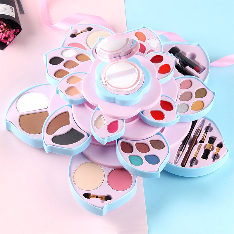 Rotating Flower Base Full Makeup Kit