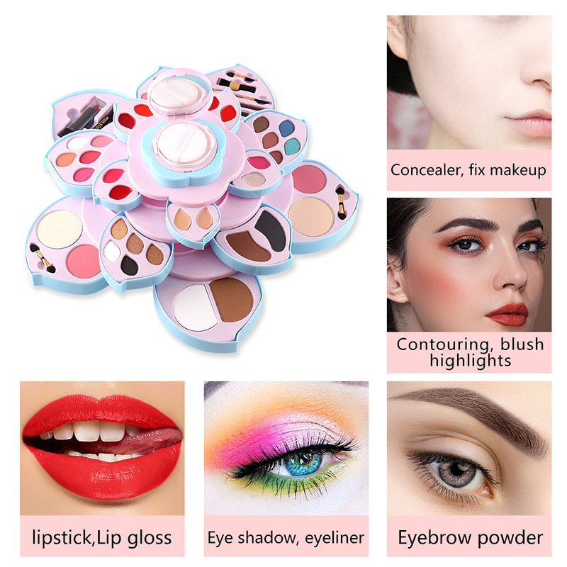 Rotating Flower Base Full Makeup Kit