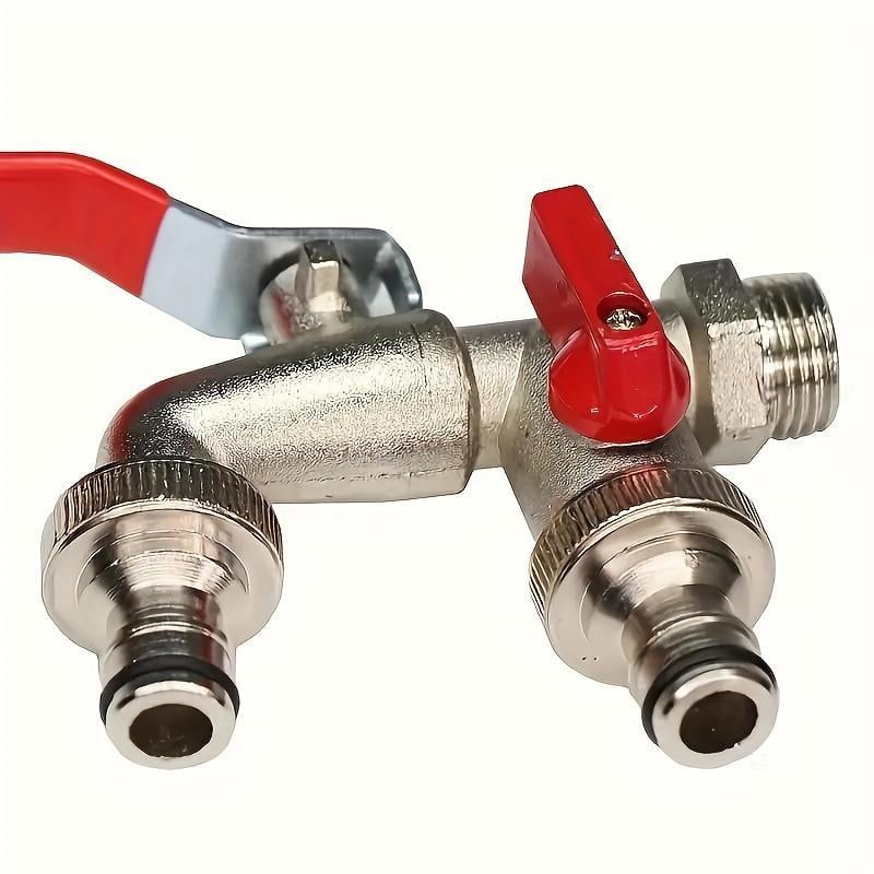 🔥 FLASH SALE: 50% OFF! ⚙️ Universal Stainless Steel Double Outlet Garden Faucet – Independent Valves, Heavy-Duty & Easy Install 🚰