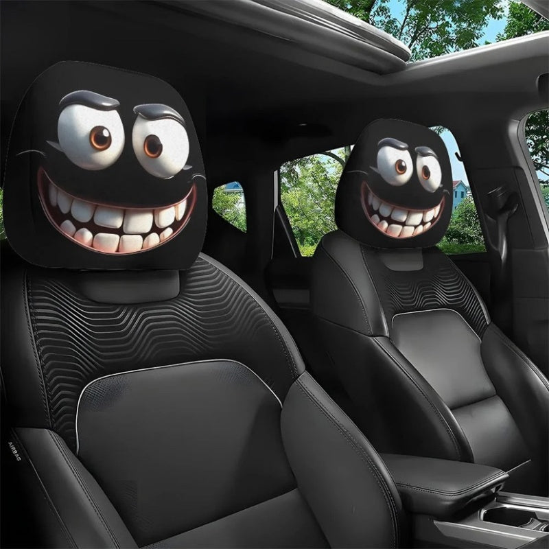 Funny Breathable Car Headrest Covers
