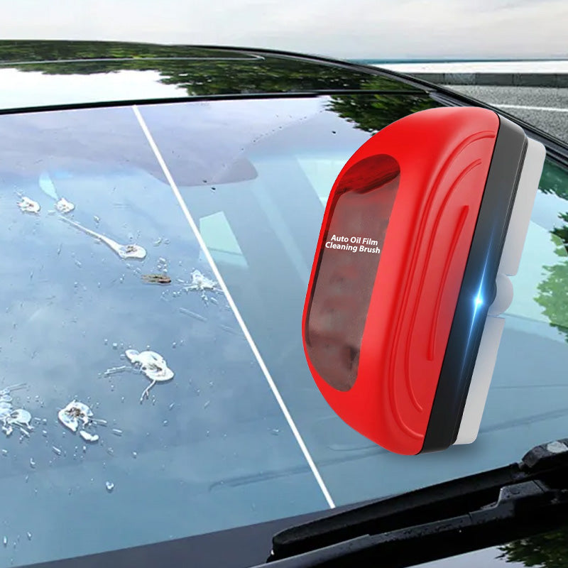 Auto Oil Film Cleaning Brush with 100ml Refill Liquid - 4PCS/Set