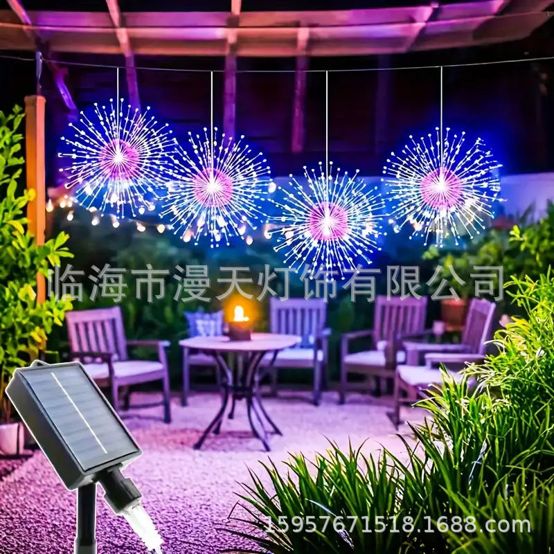Solar Firework String Lights for Yard & Parties