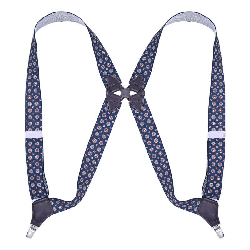 Unisex Elastic Suspenders with 2 Clips