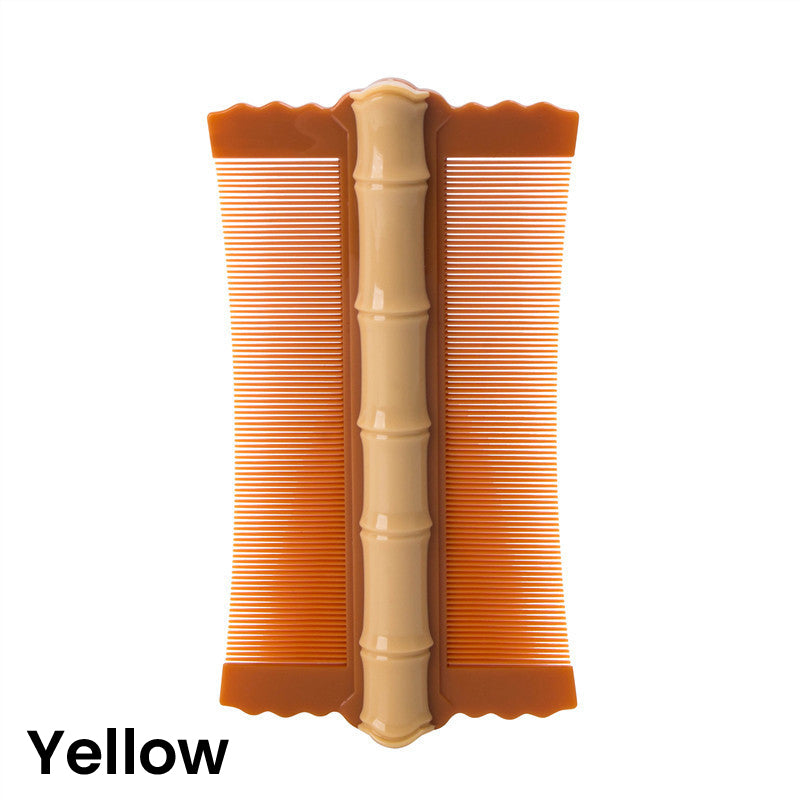 🎋 57% OFF! Bamboo Styling Double-Sided Fine Teeth Comb | Removes Lice & Dandruff | Ergonomic Grip | All Hair Types | For Adults, Kids & Pets 🌿✨