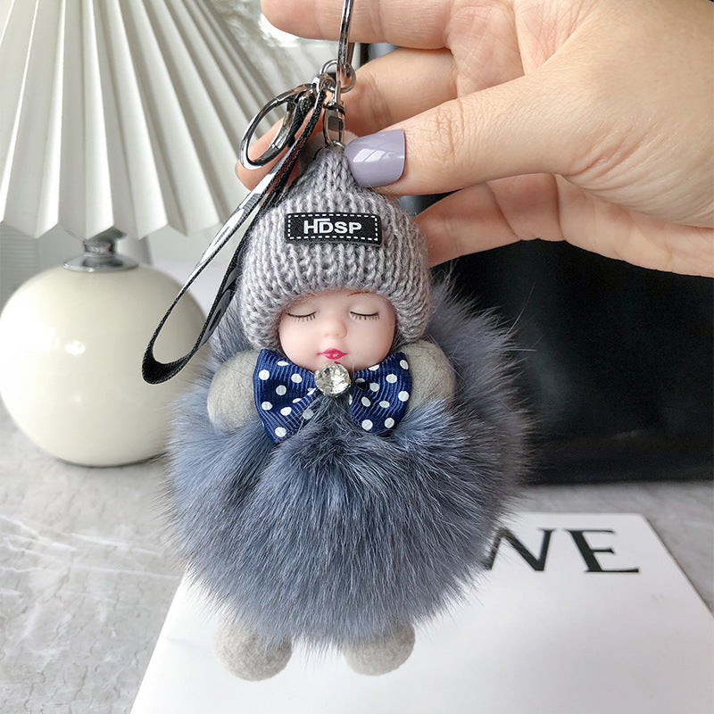 🧸 Soft Plush Doll Keychain