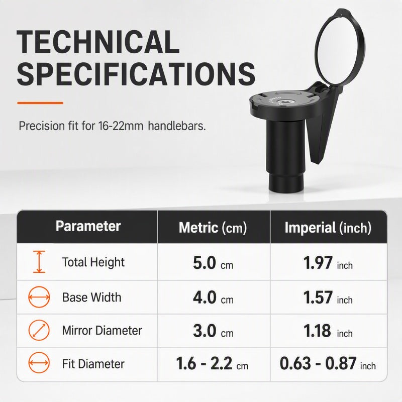 🚲 HD Bicycle Mirror – 360° Adjustable Rear View