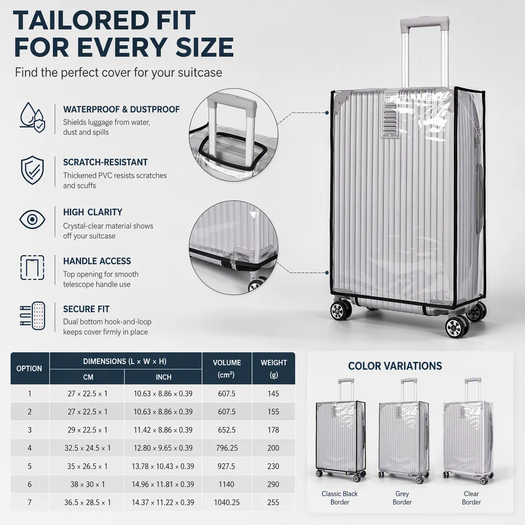 Waterproof and Scratch-Resistant Luggage  Cover
