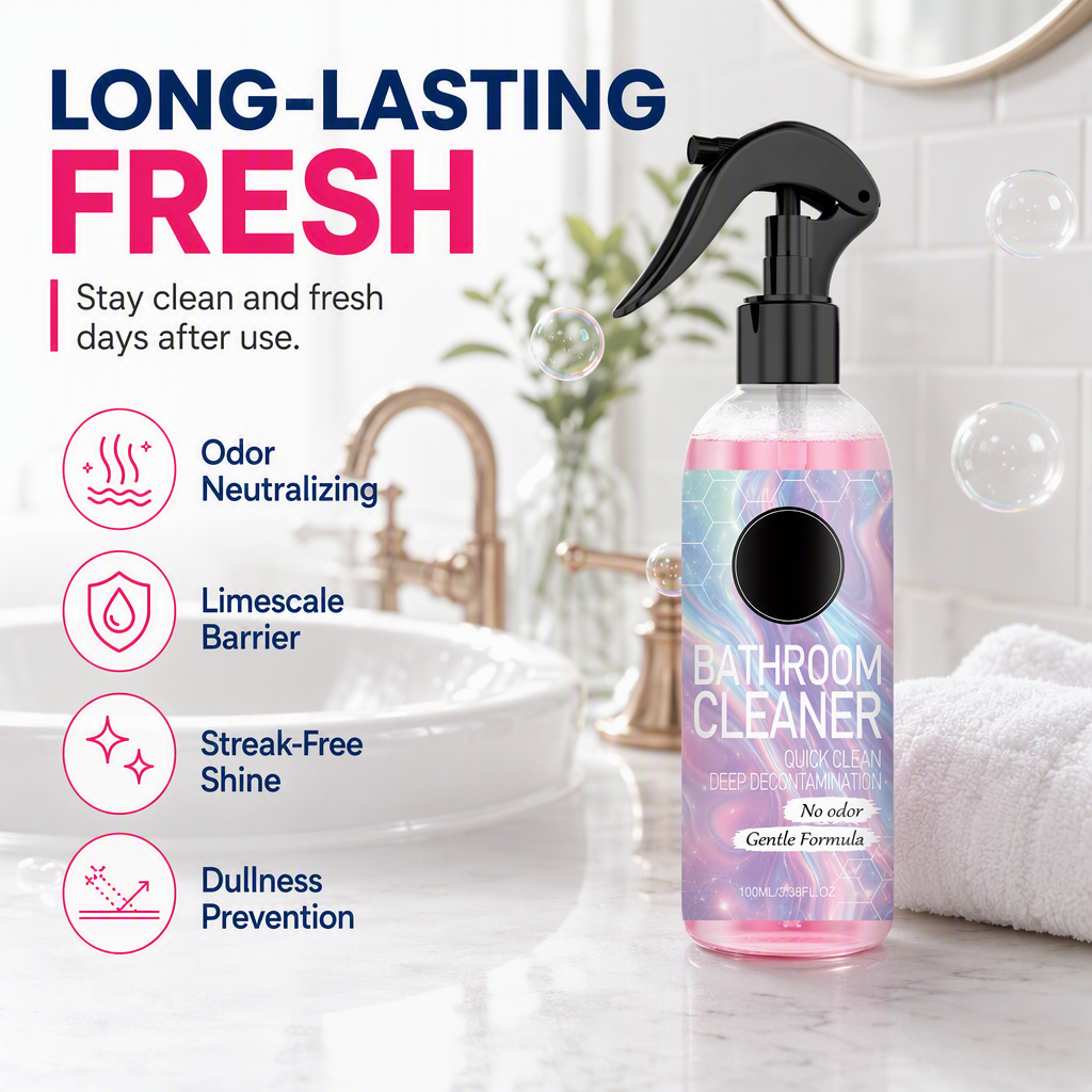 💗LAST DAY SALE 50% OFF💕Multi-Surface Bathroom Cleaner for Mold & Limescale🛁