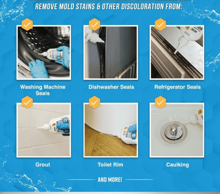 🔥LIMITED SALE 50% OFF!!💥Anti-mold gel with scrub brush – Powerful cleaner against mold stains for washing machine seals, shower seals, tile seals, and bathrooms