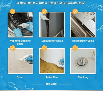 🔥LIMITED SALE 50% OFF!!💥Anti-mold gel with scrub brush – Powerful cleaner against mold stains for washing machine seals, shower seals, tile seals, and bathrooms