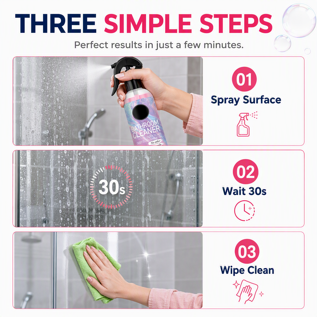 💗LAST DAY SALE 50% OFF💕Multi-Surface Bathroom Cleaner for Mold & Limescale🛁