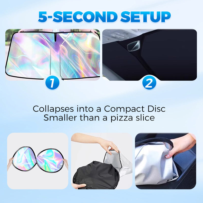 💎 Blocks 99% Heat & UV, Foldable Design for Instant Cool Interior & Dashboard Protection ☀️🚗