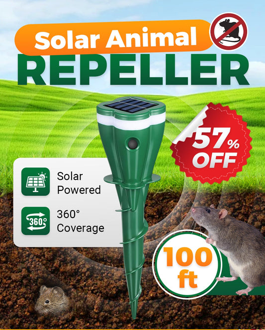 🌸Spring Sale 57 % OFF☘️Outdoors Solar Powered Waterproof Screw Mole Repellent
