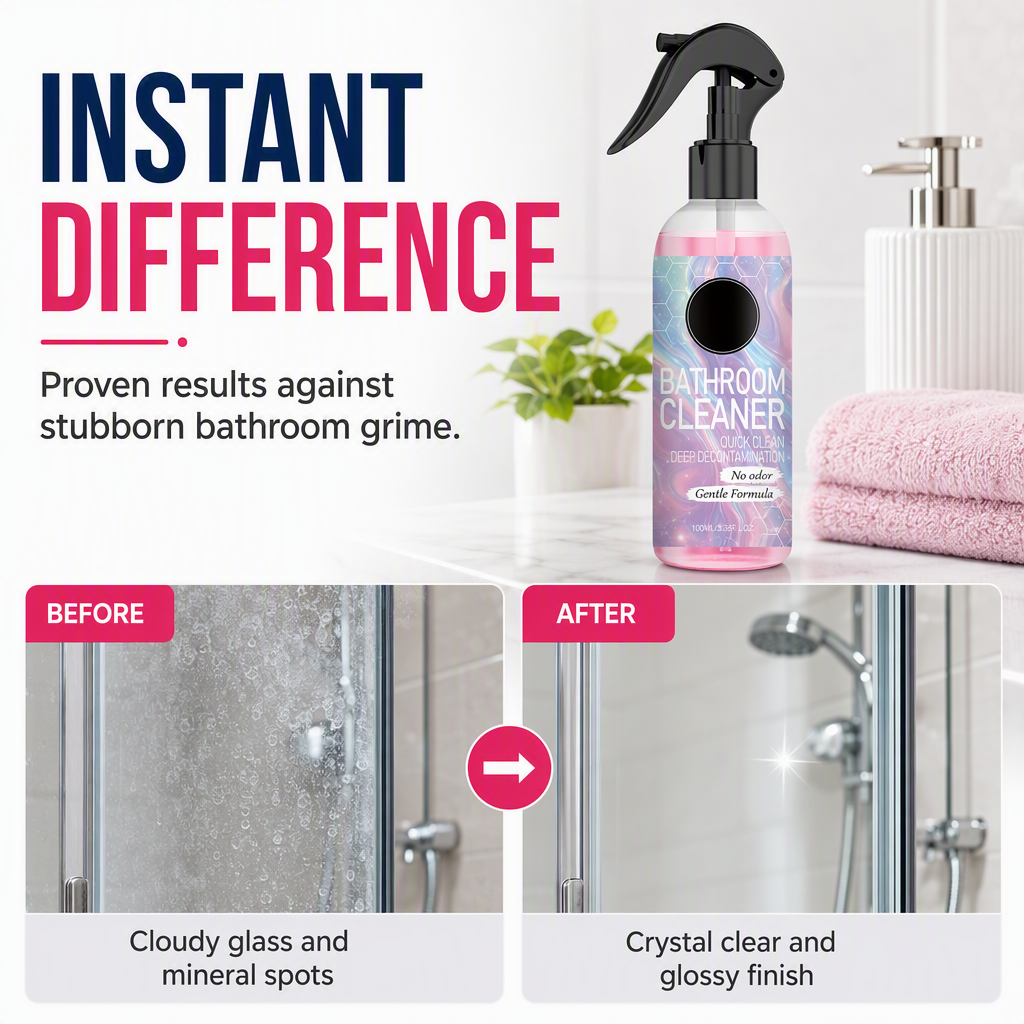 💗LAST DAY SALE 50% OFF💕Multi-Surface Bathroom Cleaner for Mold & Limescale🛁