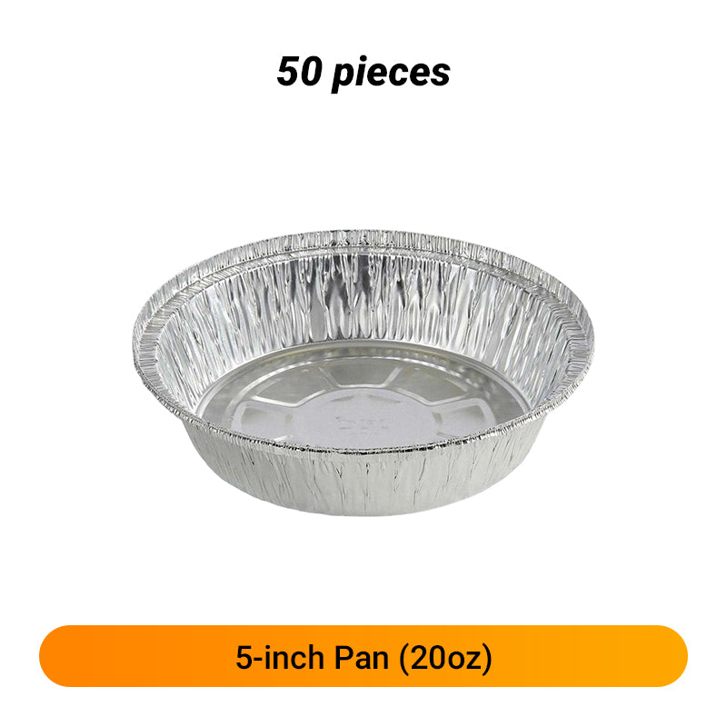 Oil-resistant round aluminium foil trays