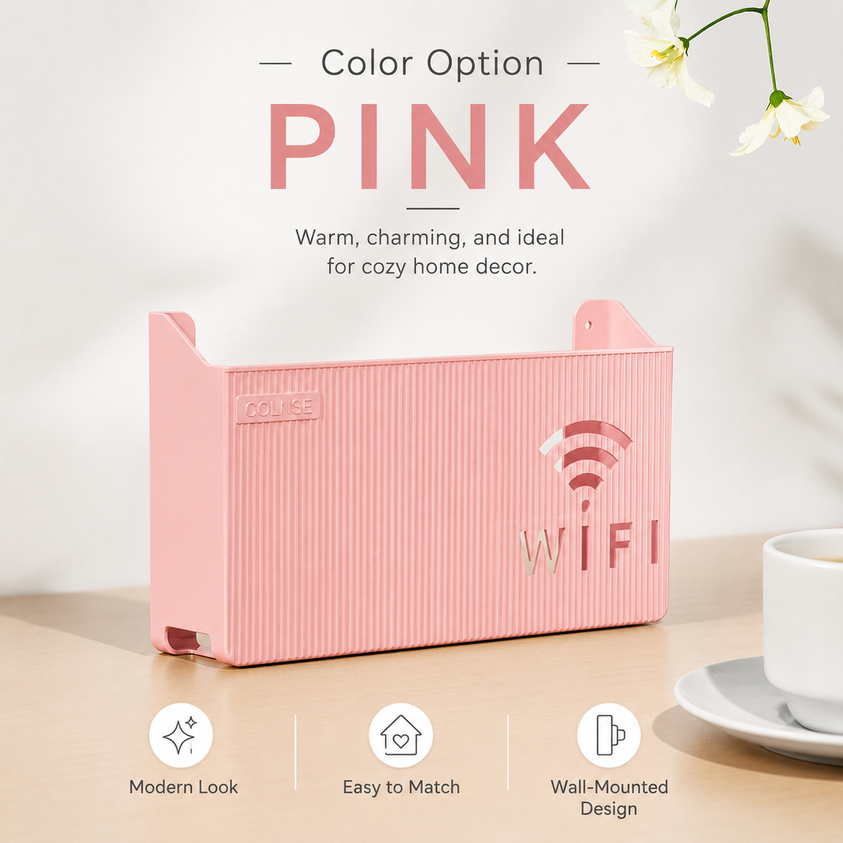 Wall-Mounted WiFi Router Storage Rack