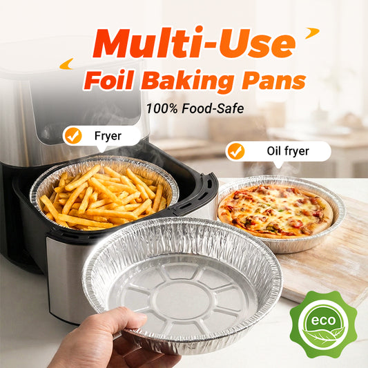 Oil-resistant round aluminium foil trays