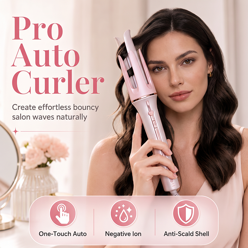 otating Auto Hair Curling Wand