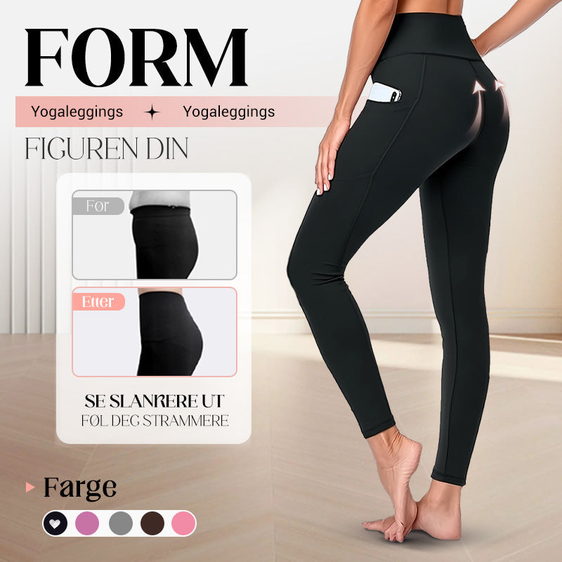 Leggings de yoga de cintura alta con refuerzo en los glúteos, control abdominal y bolsillo lateral.