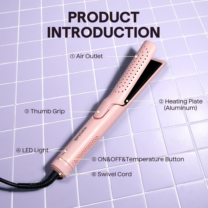 📢Today Only: 70% Off🏆Cool Curl Airflow Styler, 2 in 1 Flat Iron and Curling Iron
