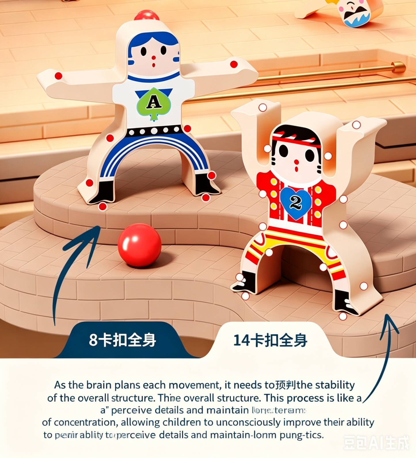 Children's DIY Balancing Building Blocks: Hercules Stacking Game for Boys and Girls, Stacking Fun Educational Toy Made of Plastic