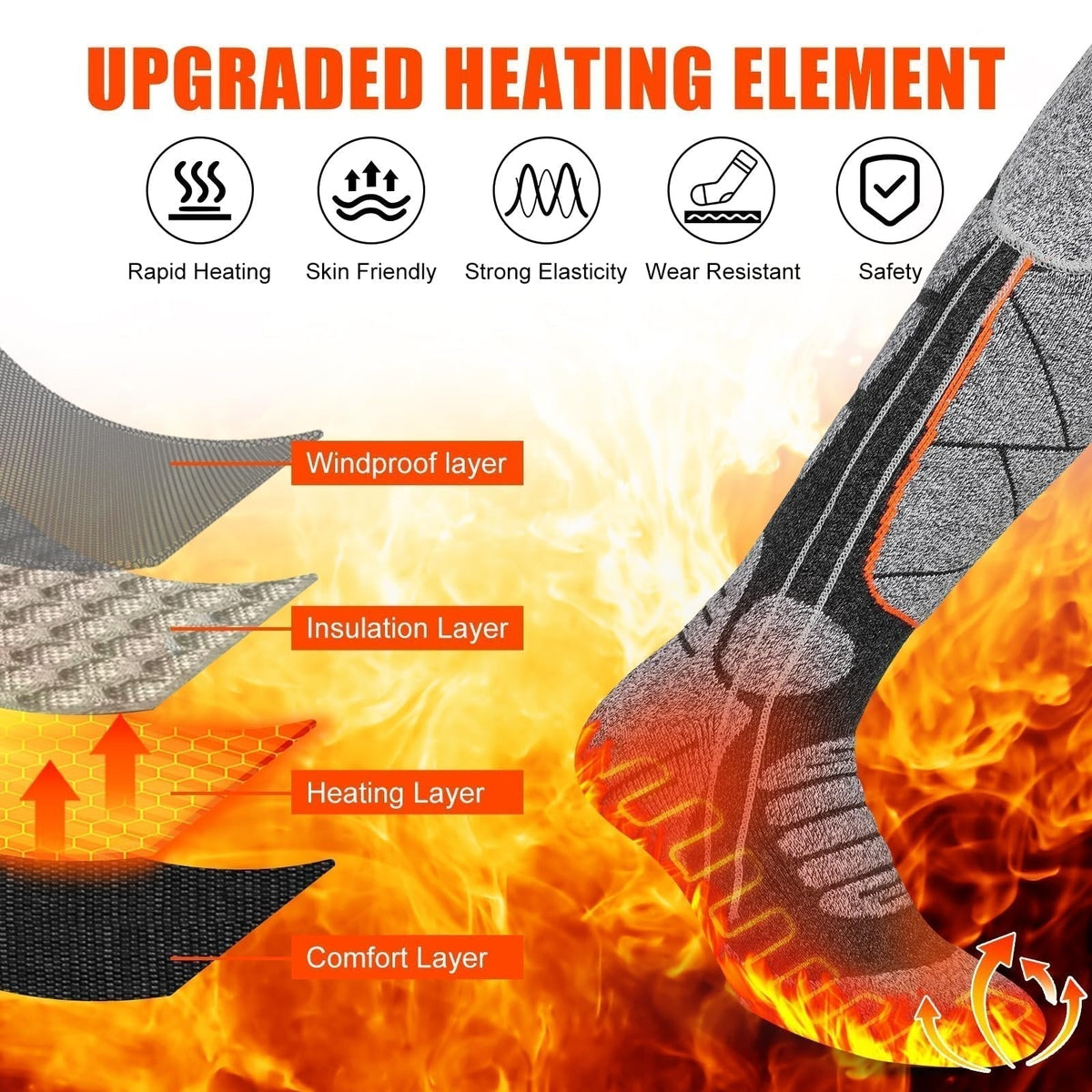 Rechargeable Heated Socks for Men & Women
