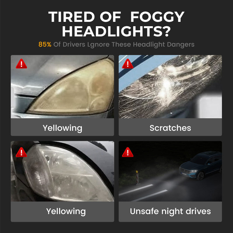 Professional Headlight Restorer 180 ml with Sponge 🧽🚗