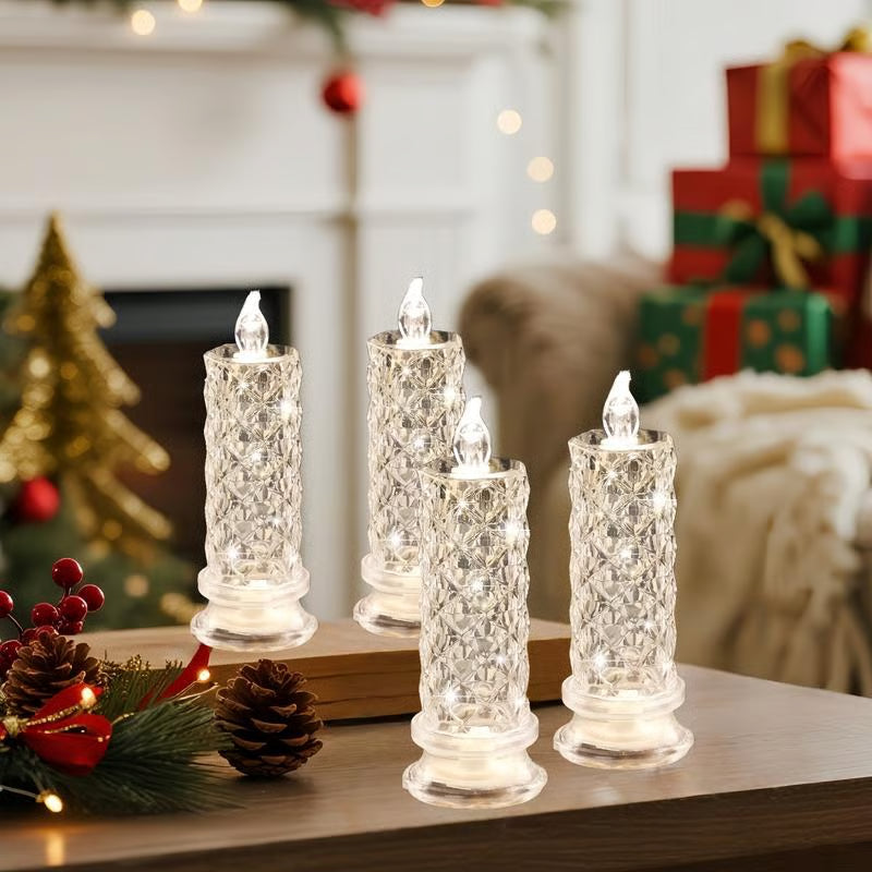 🔥Last Day 50% OFF🎁Set of 4 LED Crystal Candle Lights