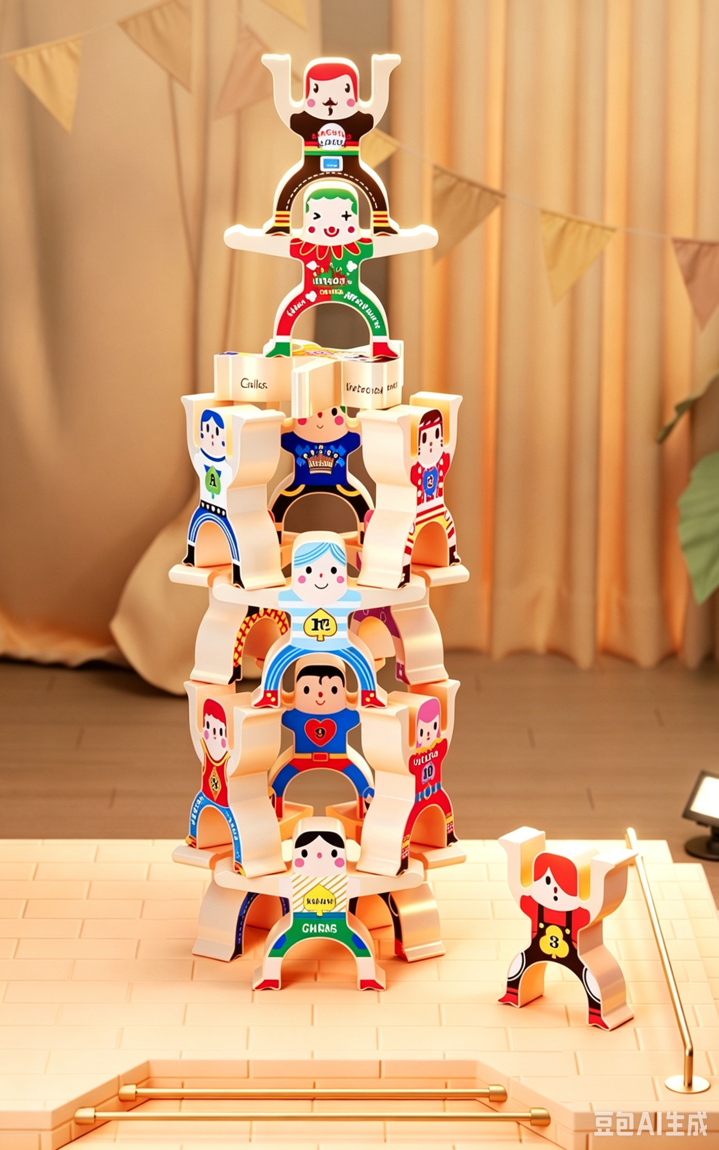 Children's DIY Balancing Building Blocks: Hercules Stacking Game for Boys and Girls, Stacking Fun Educational Toy Made of Plastic