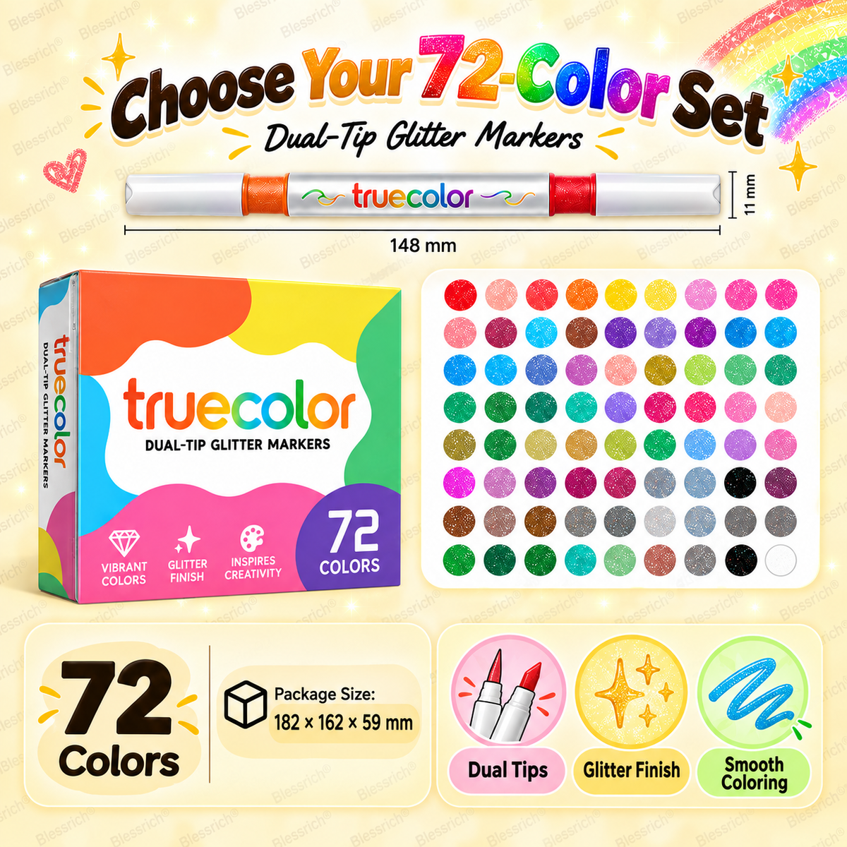 🎉🎁Magic Glitter Outline Markers✨Double-Ended Dual-Color Art Pens