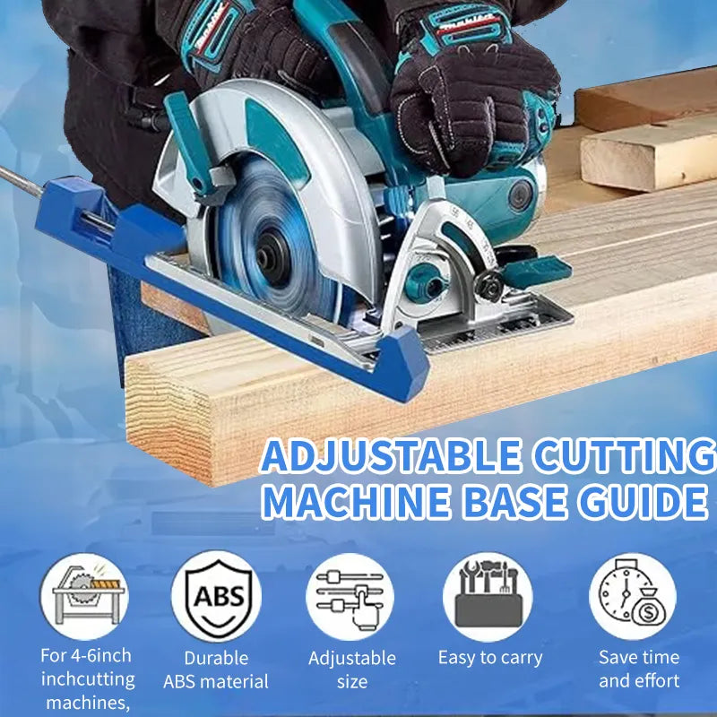 ⚙️UNSTABLE CUTS? FIX IT FAST!⚙️ Adjustable Guide Base – Two-Way Lock, Freely Adjust Width, Quick No-Drill Install – Precise Results! 📐