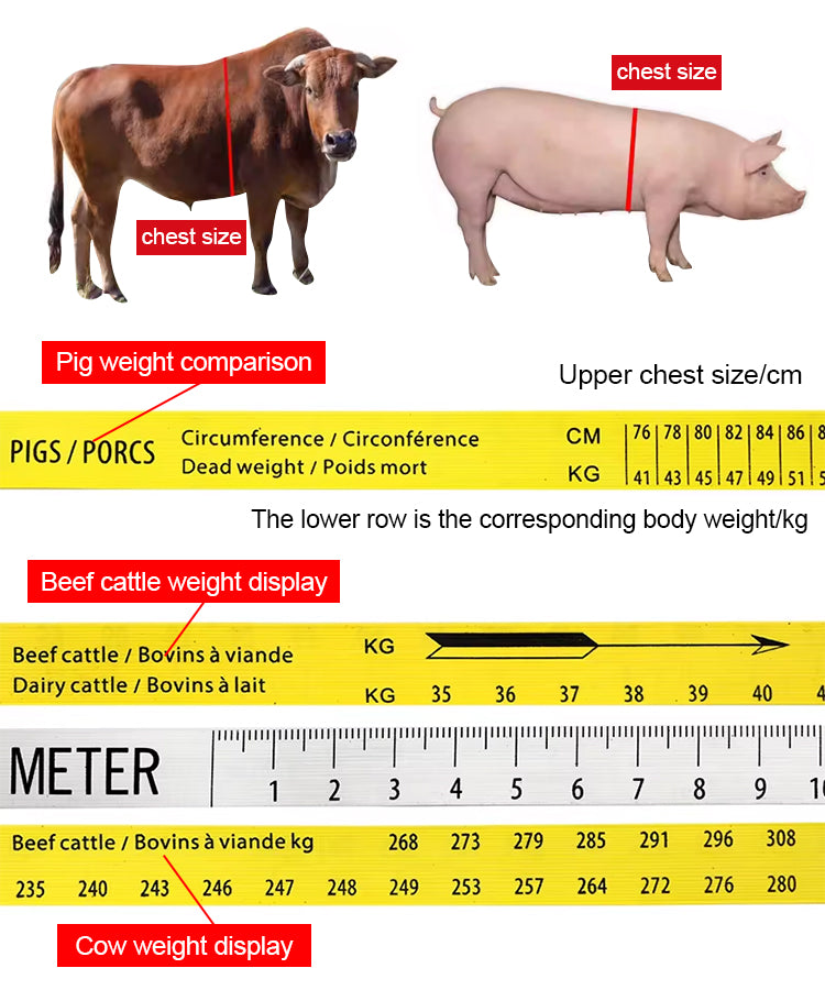 Animal Weight Measuring Tape for Cattles & Pigs