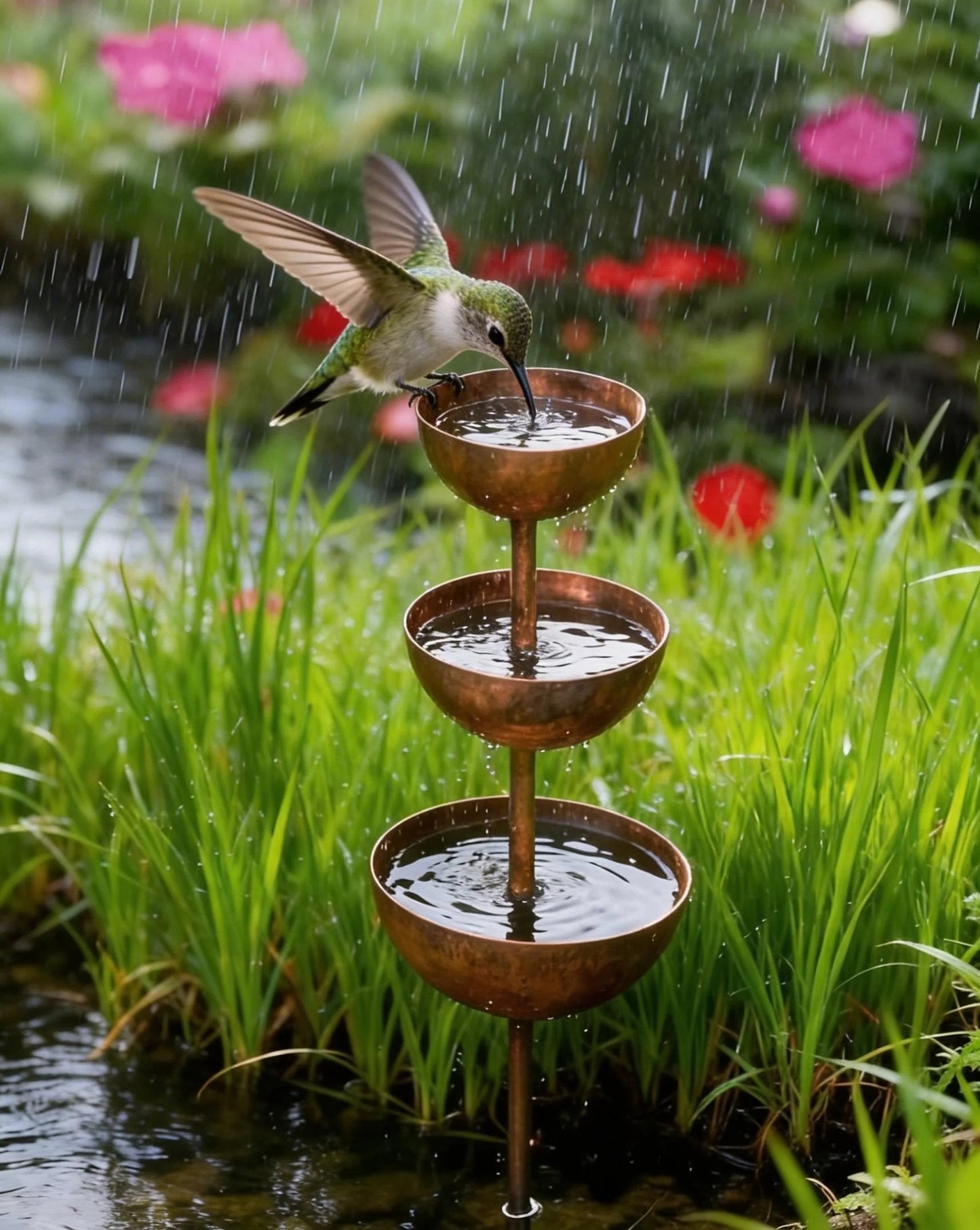 🐦Final Hours Flash Sale $23.8!!⚡ Rain Catcher - Plant Support 🌧️Metal Garden Ornament
