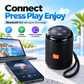 🥳2026 HOT SALE 🔥 50% OFF!Portable Bluetooth Speaker – Bluetooth 5.3, 5W clear sound, TF card + USB playback, hands-free calls. Compact, lightweight & easy to carry. Big sound anywhere! 🎶🔊