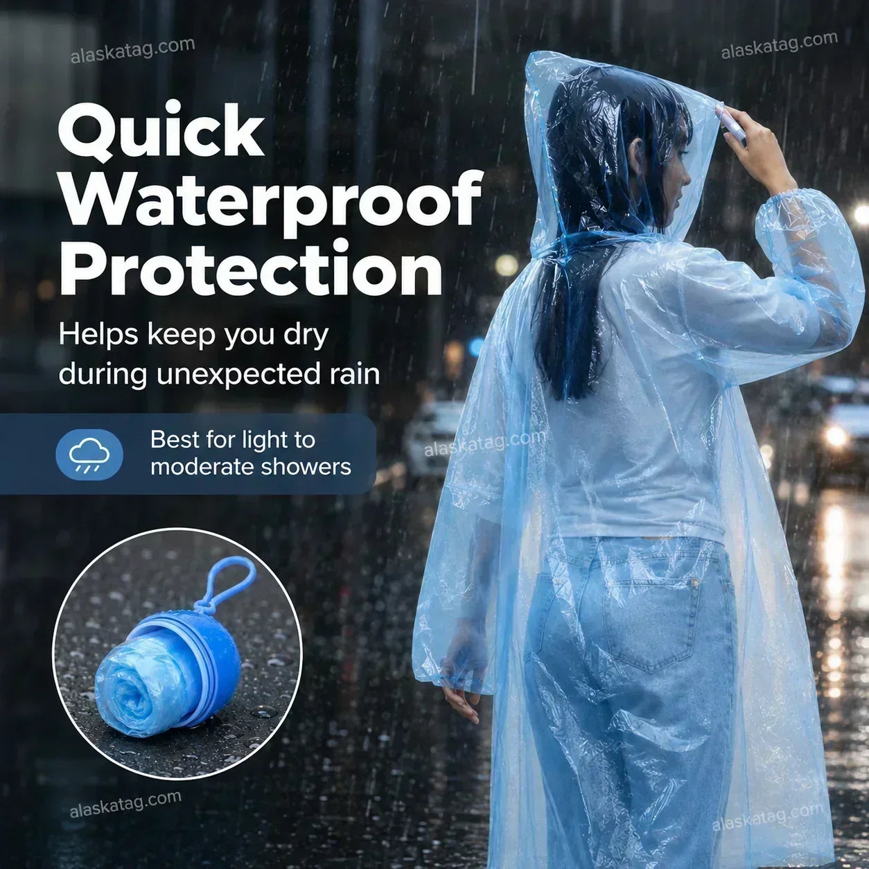🥳HOT SALE 2026🥳💞50,000+ SOLD!👵❤️ Disposable Rain Jacket in Mini Ball Shape