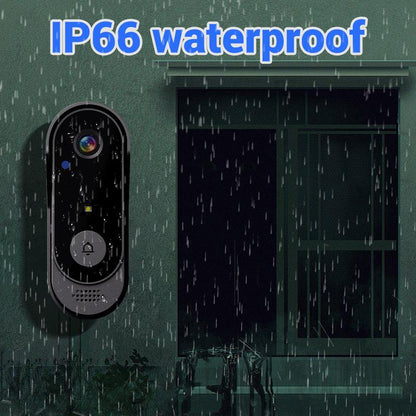 Wireless Doorbell Camera: 1080P, 170° viewing angle, 4.3-inch screen, IPX65 outdoor waterproof, night vision