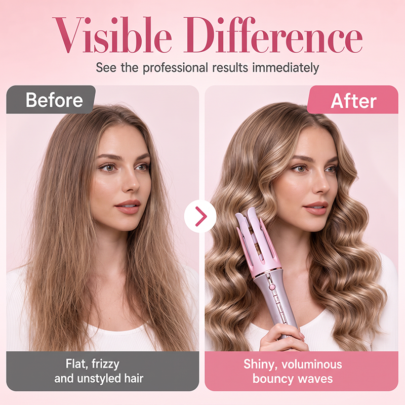 otating Auto Hair Curling Wand