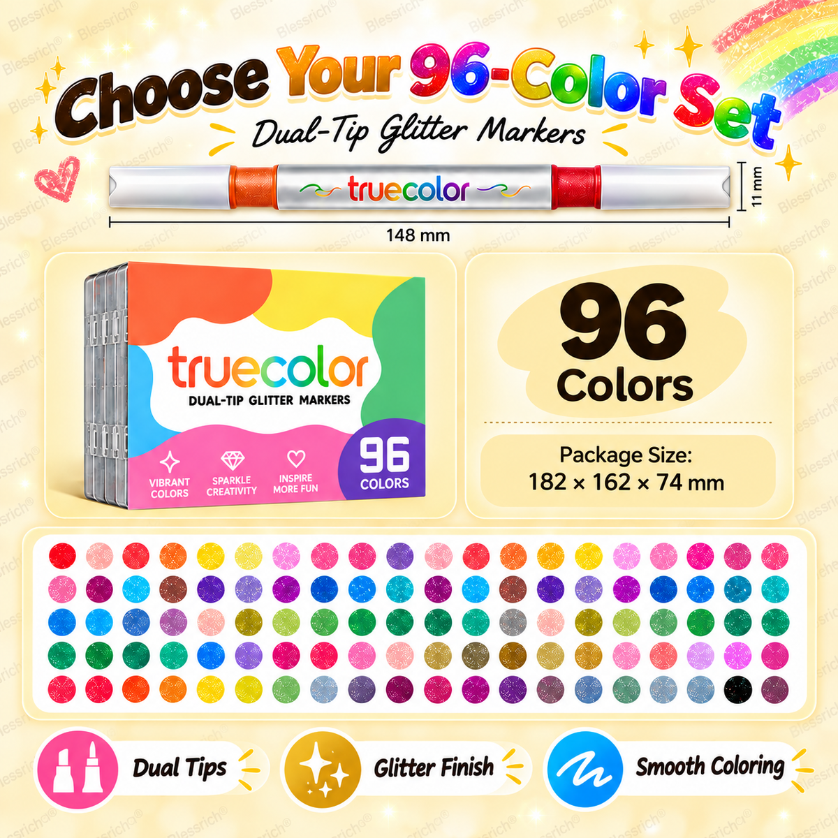 🎉🎁Magic Glitter Outline Markers✨Double-Ended Dual-Color Art Pens