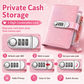 ✨ SparkleLock Cash Savings Binder with 3-Digit Combination Lock – 100-Page Cash Stuffing Budget Organizer for Savings Challenges, Money Goals & Gifts 💖