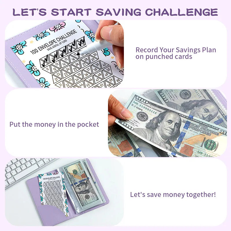 🔥LAST DAY SALE $9.99!!⚡50K+ SOLD!💝Savings Challenges Book with Envelopes💸