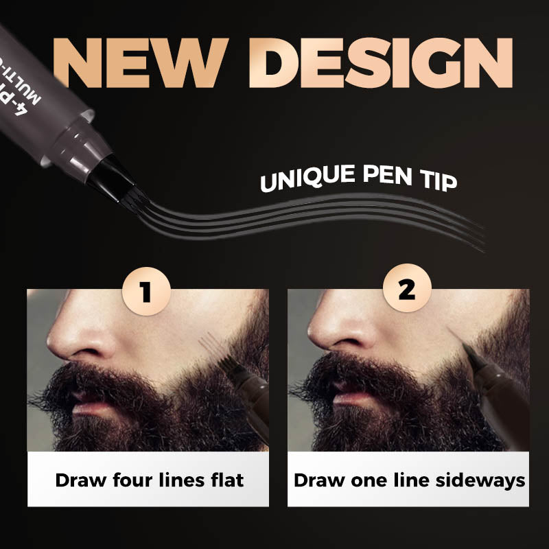 4-Prong Multi-Used Pen-For filling in gaps in eyebrows and beards