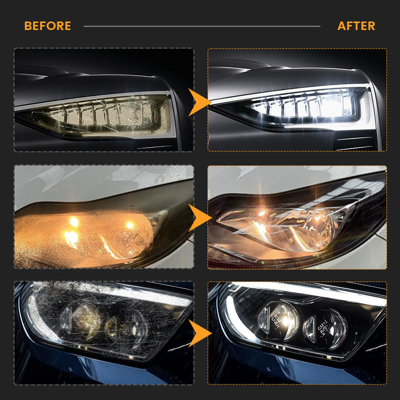 Professional Headlight Restorer 180 ml with Sponge 🧽🚗