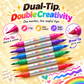 🎉🎁Magic Glitter Outline Markers✨Double-Ended Dual-Color Art Pens