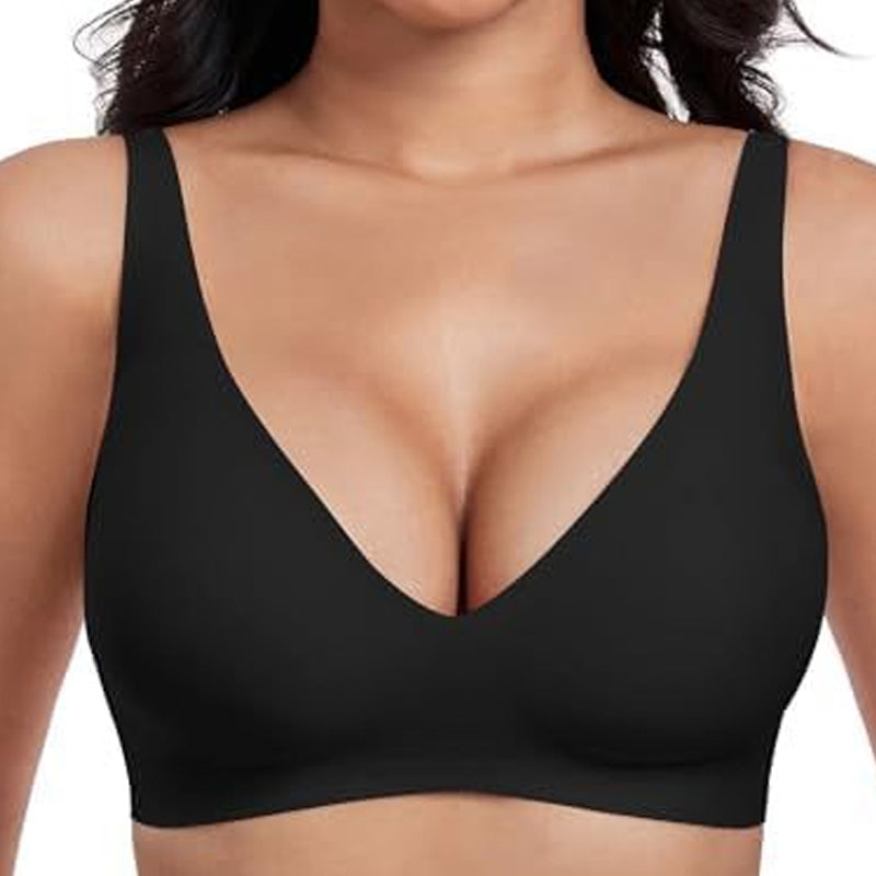 ⏳LAST DAY SALE 57% OFF💕Womens Comfortable Wireless Bralettes Seamless Deep V Everyday Bra